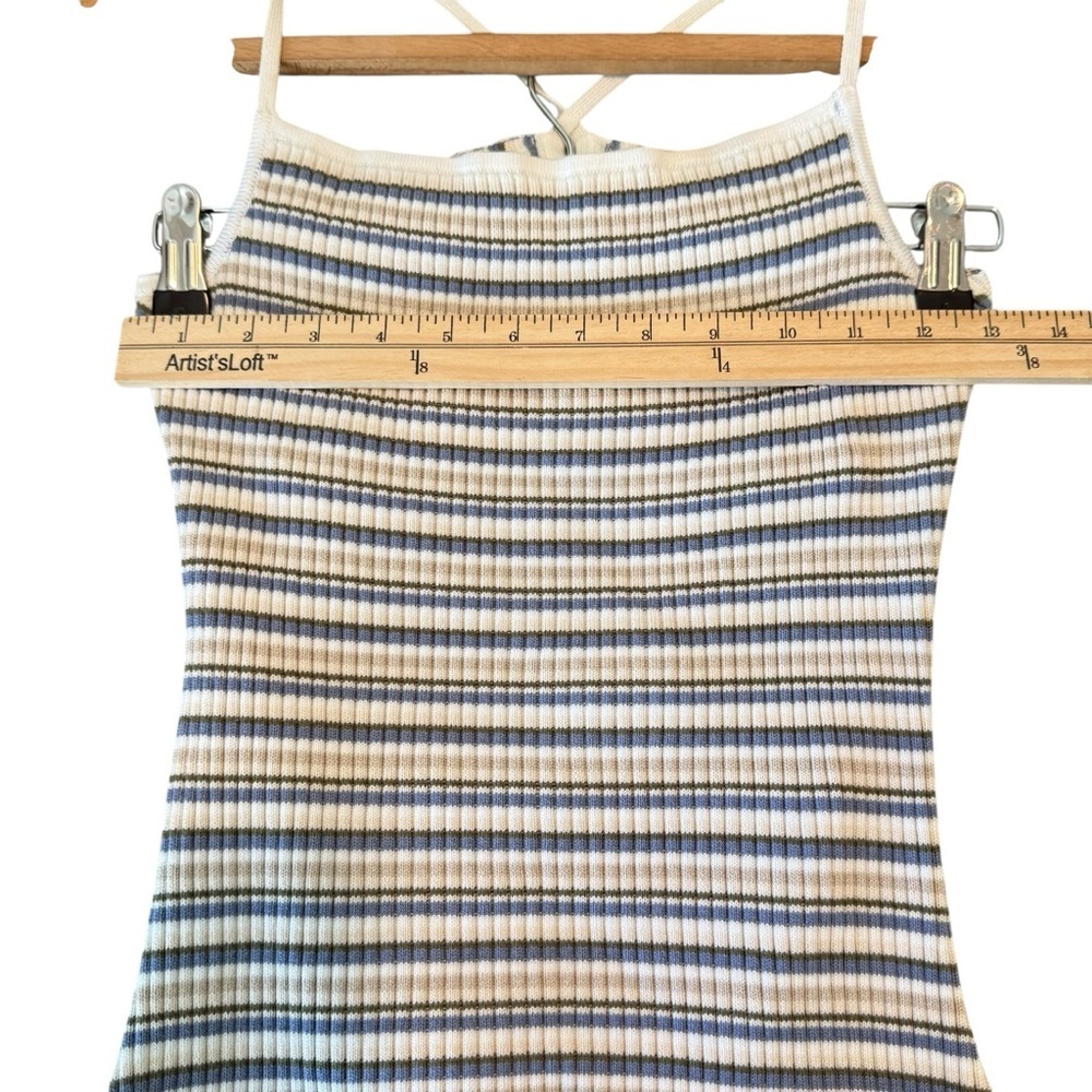 Abercrombie & Fitch Body con  Sweater Dress Women’s M, Stripe, open Back, slit - Picture 5 of 8